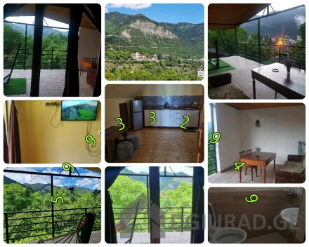 Apartment for rent with a balcony with a panoramic view of the mountain