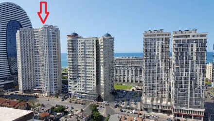 33 sq.m. studio for rent on the 21st floor. in Batumi