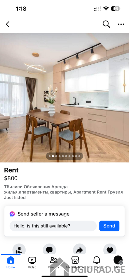 2-room apartment in Avlabari